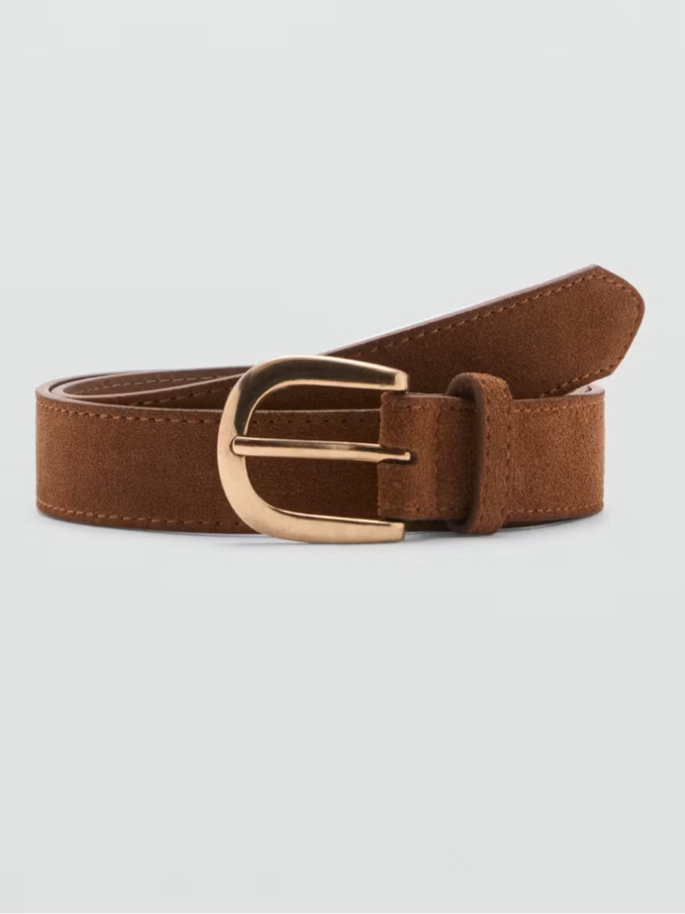 Mango Women’s Brown Suede Belt